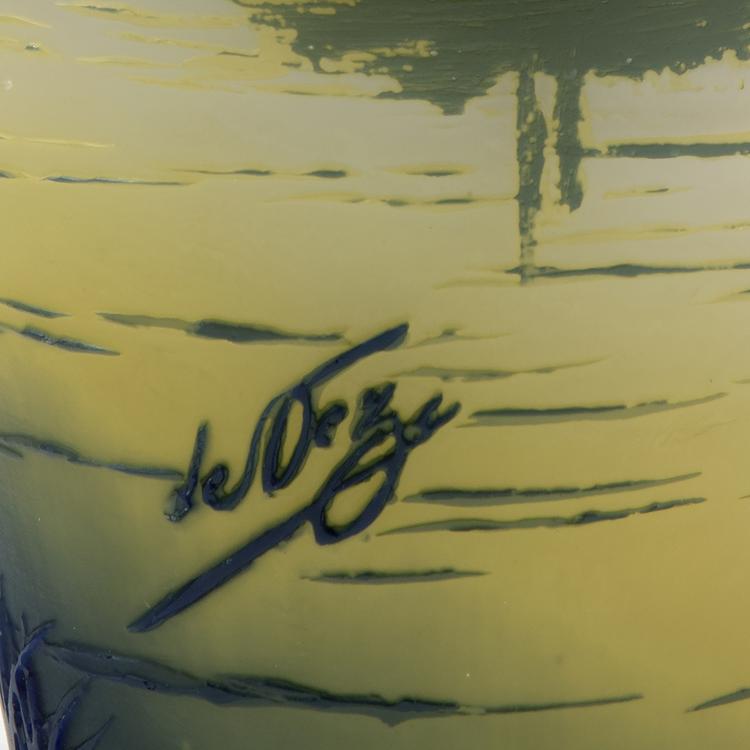 Bild 2 zu Objekt, Vase 'Paysage lacustre', 1915-20, De Vez; Tutr&eacute; de Varreux, Camille; Pantin, Cristallerie de, 141A 188