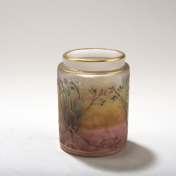 Bild 1 zu Objekt, Kleines Gef&auml;&szlig; 'Chardons', um 1905, Daum Fr&egrave;res, Nancy, 141A 121