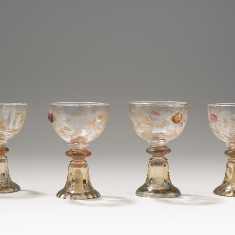 Bild 1 zu Objekt, Sechs Lik&ouml;rgl&auml;ser aus dem Service 'Chrysanth&egrave;mes', 1903, Gall&eacute;, Emile, Nancy, 141A 53