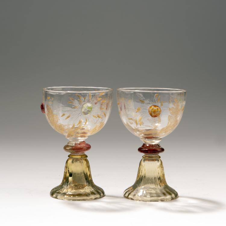 Bild 1 zu Objekt, Zwei Sherry-Gl&auml;ser aus dem Service 'Chrysanth&egrave;mes', 1903, Gall&eacute;, Emile, Nancy, 141A 54