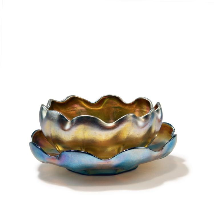 Hauptbild zu Objekt, Finger bowl with saucer, c. 1905, Tiffany, L. C., New York, 141A 152