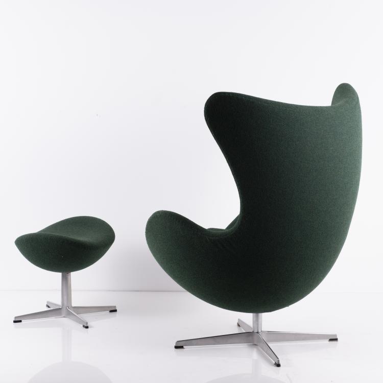 Bild 3 zu Objekt, Sessel 'Egg chair' - '3316' mit Ottoman, 1957, Arne Jacobsen, Hansen, Fritz, Aller&ouml;d, 140D 722