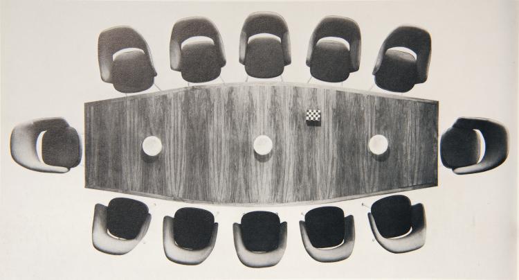 Hauptbild zu Objekt, '1584' conference table, 1958, Florence Marguerite Knoll Basset, Knoll International, New York, 140D 741