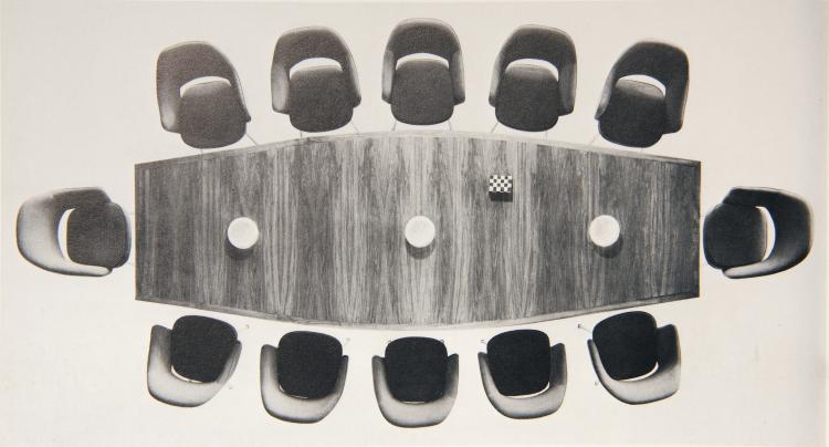 Bild 1 zu Objekt, '1584' conference table, 1958, Florence Marguerite Knoll Basset, Knoll International, New York, 140D 741