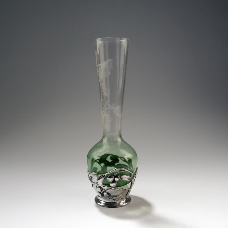 Bild 1 zu Objekt, Vase mit Metallmontierung von WMF, Geislingen, 1901/02, Moser, Karlsbad; WMF, Geislingen, 141A 222