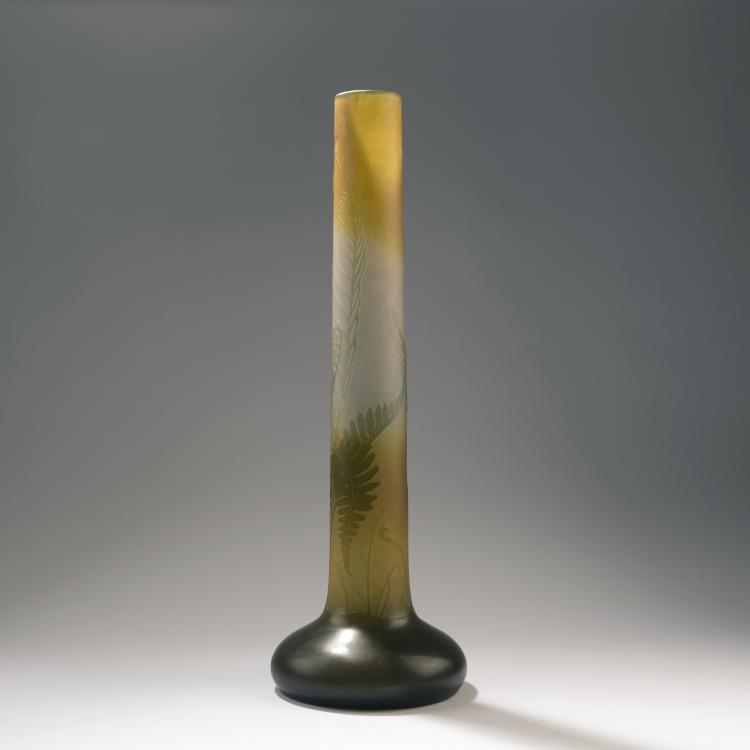 Bild 1 zu Objekt, Gro&szlig;e Stangenvase 'Foug&egrave;res', 1906-14, Gall&eacute;, Etablissements, Nancy, 141A 70