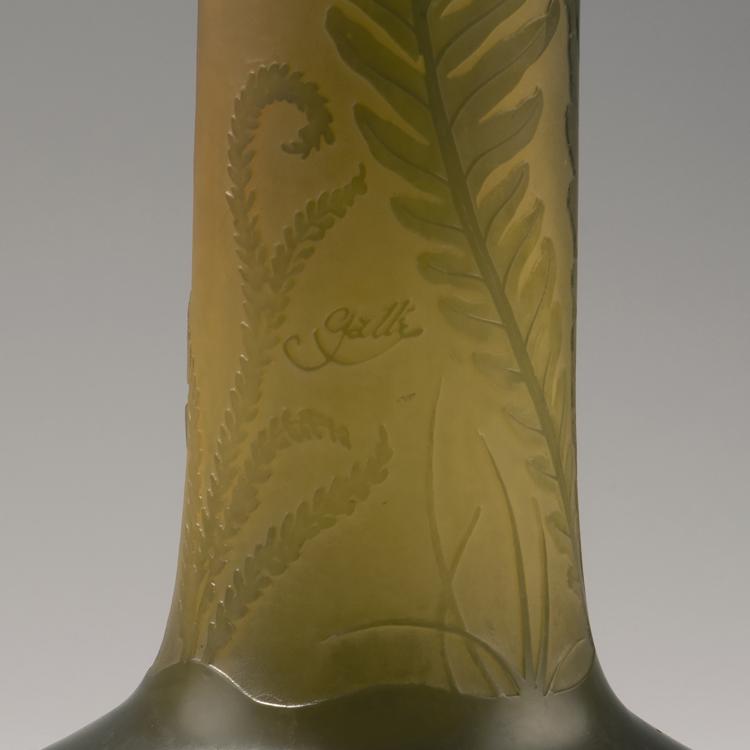 Bild 2 zu Objekt, Gro&szlig;e Stangenvase 'Foug&egrave;res', 1906-14, Gall&eacute;, Etablissements, Nancy, 141A 70