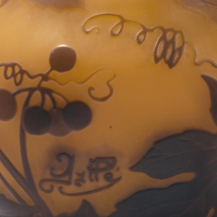 Bild 2 zu Objekt, Vase 'Vigne', 1908-18, Gall&eacute;, Etablissements, Nancy, 141A 80