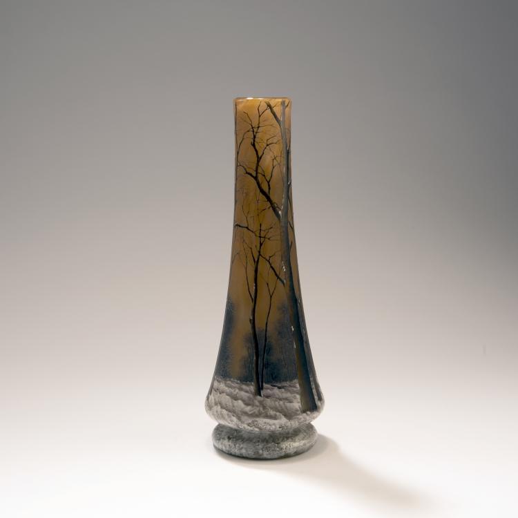 Bild 1 zu Objekt, Vase 'Cr&eacute;puscule sous la neige' oder 'Arbres en hiver', um 1906, Daum Fr&egrave;res, Nancy, 141A 101