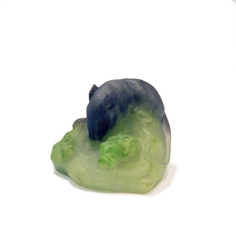 Hauptbild zu Objekt, 'Souris grise' paperweight, c. 1915, Henri Berg&eacute;, Daum Fr&egrave;res, Nancy, 141A 145