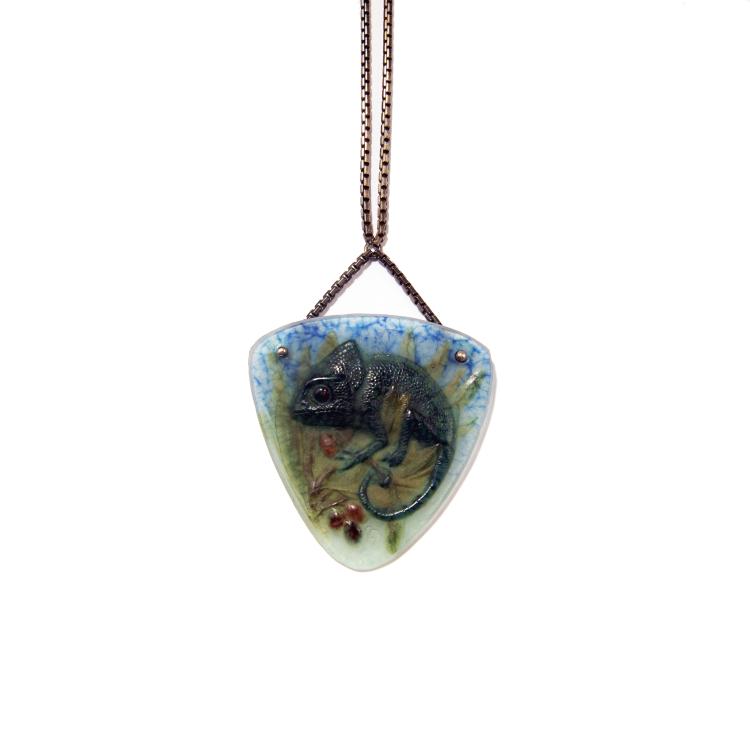 Hauptbild zu Objekt, 'Cam&eacute;l&eacute;on' pendant, 1920s, Henri Berg&eacute;, Walter, Amalric, Nancy, 141A 183