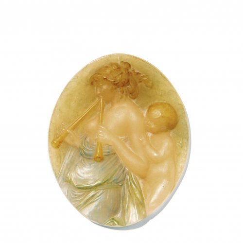 Plakette 'Syrinx et Cupidon', um 1906