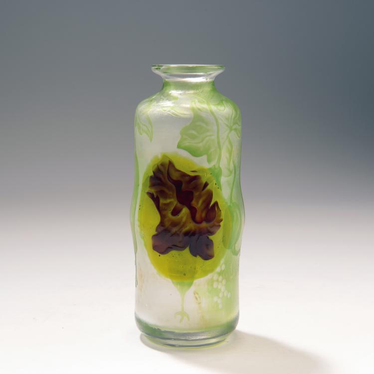 Hauptbild zu Objekt, 'Courgettes et Fleurs' vase, 1904-05, Christian Fr&egrave;res & Fils, Meisenthal, 141A 8