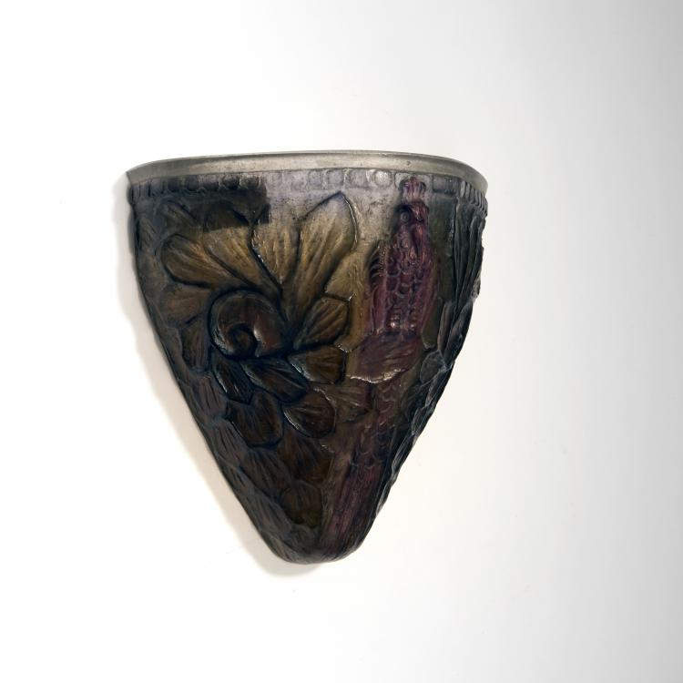 Bild 1 zu Objekt, Wandapplique 'Oiseau et Feuillage', 1925, Argy-Rousseau, Gabriel, Paris, 141A 156