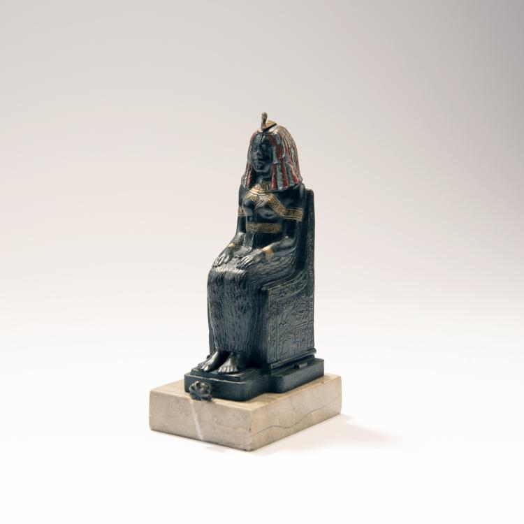 Bild 4 zu Objekt, Erotica 'Sitzende &Auml;gypterin', um 1920, Bergmann, Franz Xaver, Wien, 141C 736