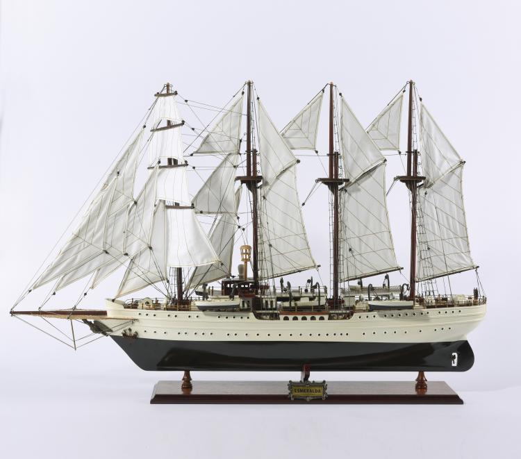 Bild 1 zu Objekt, Schiffsmodell Viermast-Bark 'Esmeralda', 141A 267