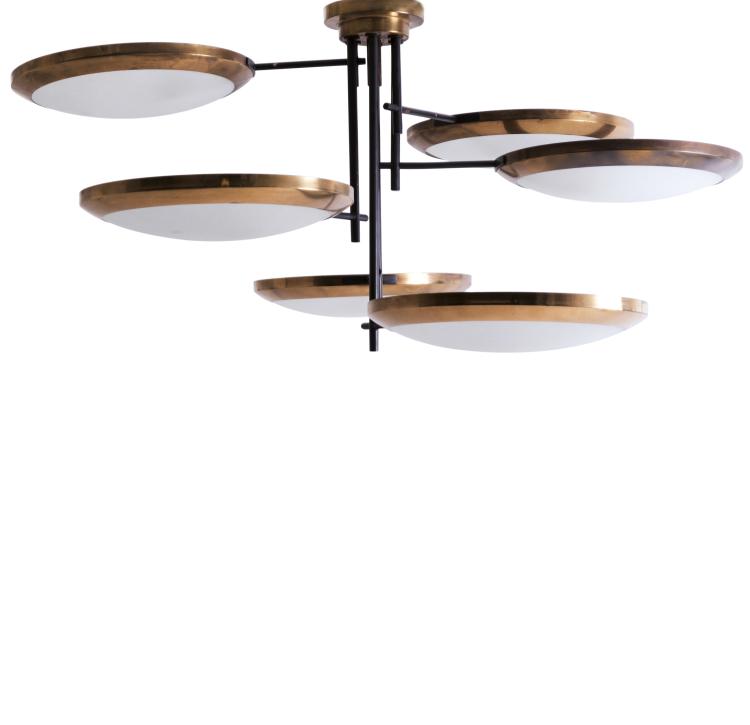 Hauptbild zu Objekt, Ceiling light, c. 1954, Stilnovo, Mailand, 142A 066