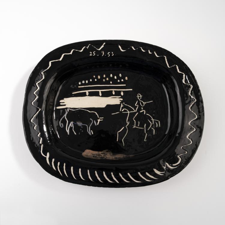 Hauptbild zu Objekt, 'Corrida sur fond noir', 1953, Pablo Picasso, 142C 409
