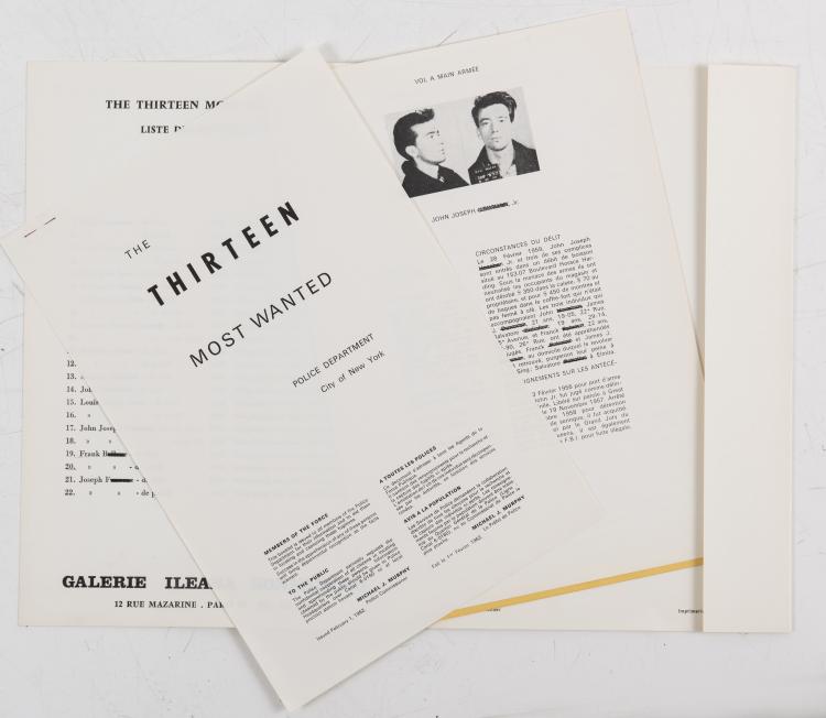 Bild 2 zu Objekt, 'The Thirteen Most Wanted Men' (Ausstellungskatalog), Dossier No 2357', 1967, Andy Warhol, Galerie Ileana Sonnabend, Paris, 1967, 142C 454
