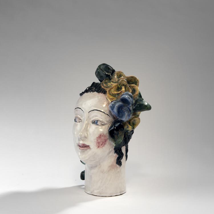 Hauptbild zu Objekt, Female head, 1923, Wiener Werkst&auml;tte, 142A 014