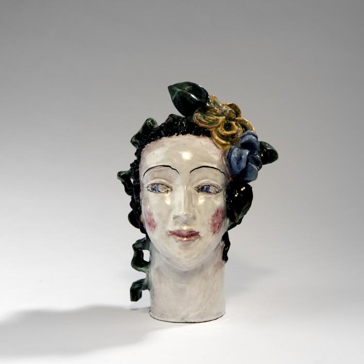 Bild 1 zu Objekt, Female head, 1923, Wiener Werkst&auml;tte, 142A 014