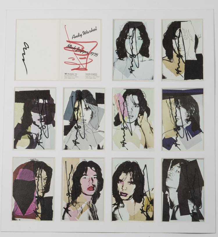 Hauptbild zu Objekt, Kleine Promotion-Mappe zum Portfolio 'Andy Warhol Mick Jagger' von Castelli Graphics New York, 1975, Castelli Graphics New York, 142C 457