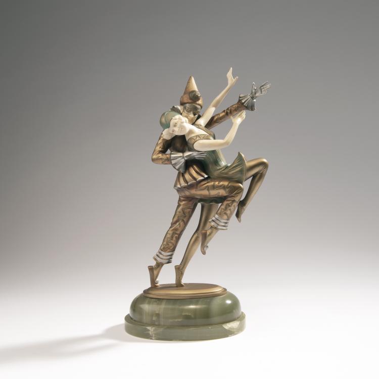 Hauptbild zu Objekt, 'Columbine and Harlequin', c. 1925, Preiss & Kassler, Berlin, 141D 33