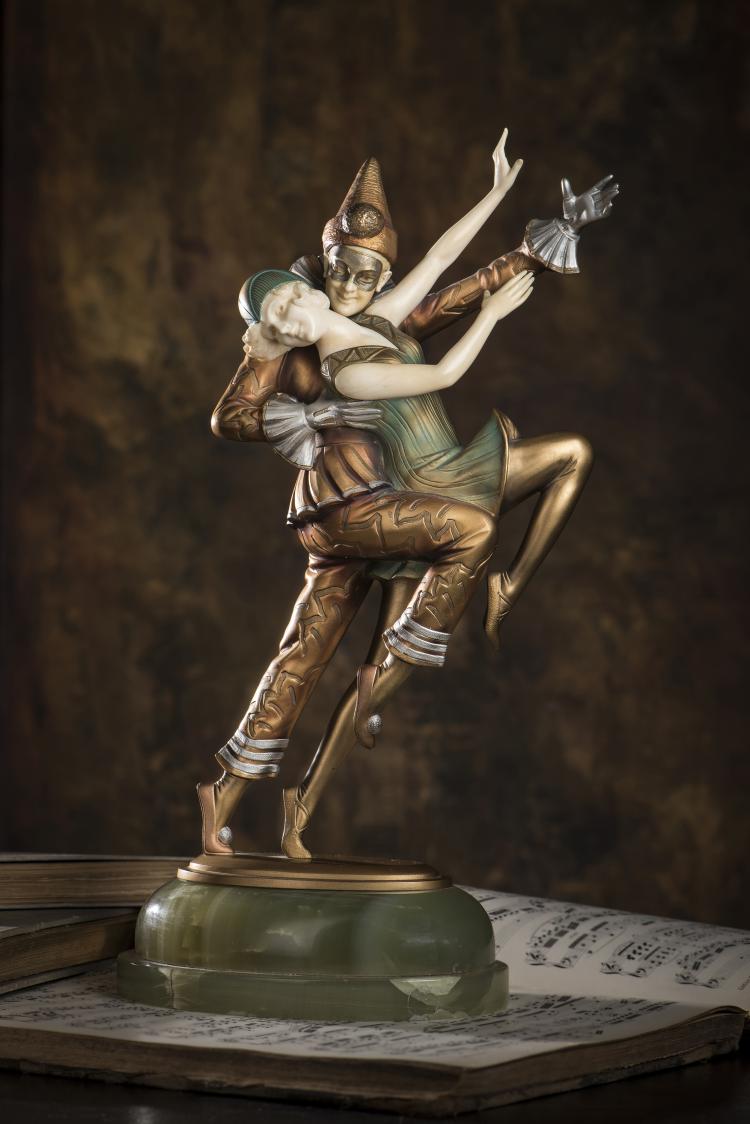 Bild 7 zu Objekt, 'Columbine and Harlequin', c. 1925, Preiss & Kassler, Berlin, 141D 33