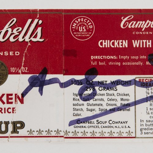 Campbell´s Soup Label (Chicken With Rice), 1960er Jahre 