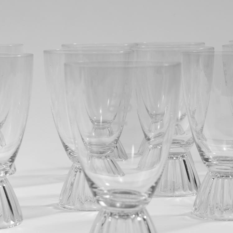 Bild 2 zu Objekt, 18 'Lahn' drinking glasses for the 40th conference of the Glass technical Society in Heidelberg 1966, 1964, Zwiesel, Vereinigte Farbenglaswerke, 142A 097
