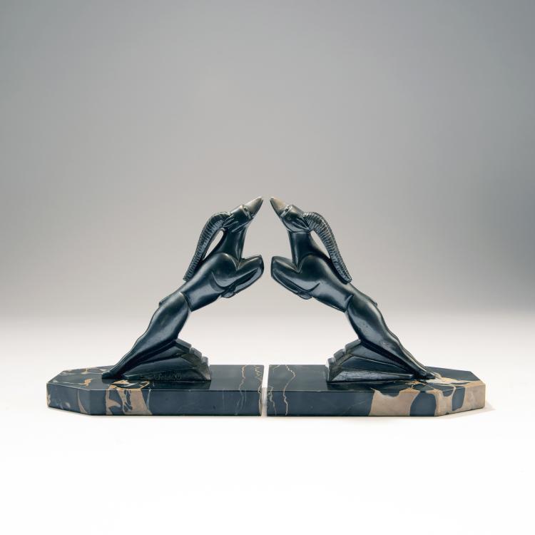 Hauptbild zu Objekt, Paar Buchst&uuml;tzen 'Gazellen', 1920er Jahre, 141C 731