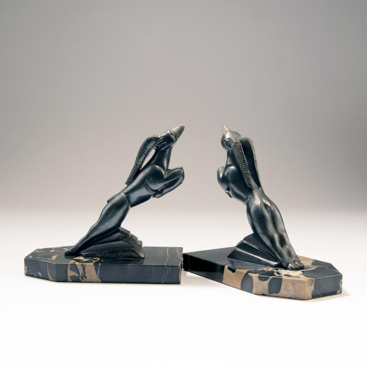 Bild 1 zu Objekt, Paar Buchst&uuml;tzen 'Gazellen', 1920er Jahre, 141C 731