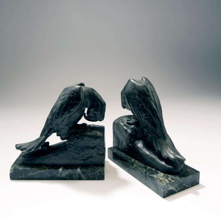 Bild 1 zu Objekt, Paar Buchst&uuml;tzen 'Kakadus', 1920er Jahre, Brig, Paris, 141C 733