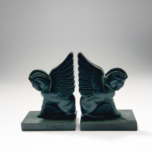 Pair of bookends, Pegasus, 1930s