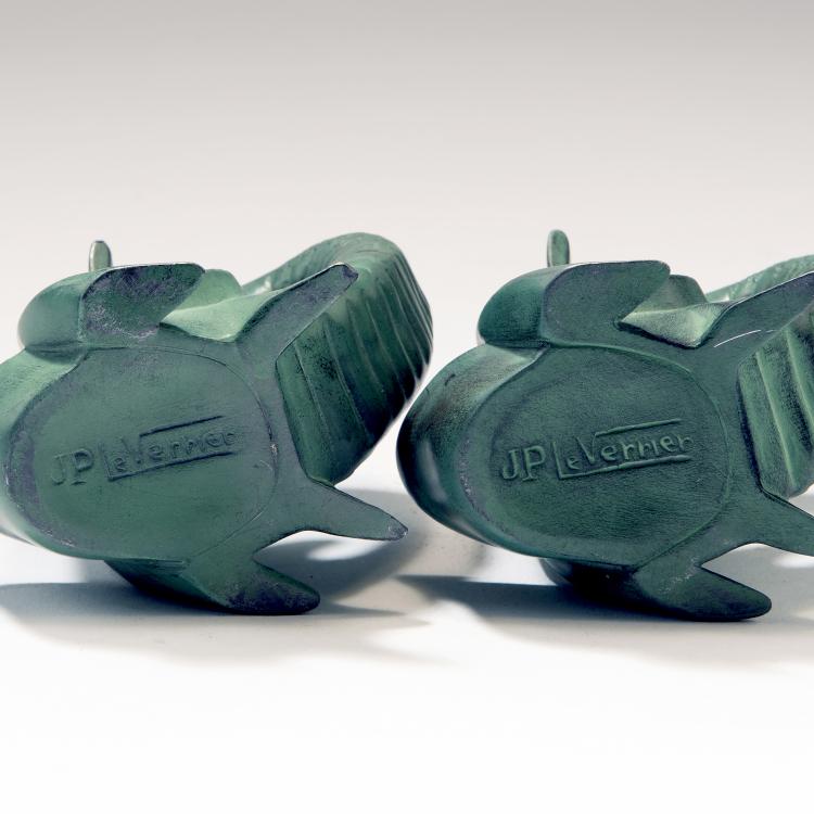 Bild 2 zu Objekt, Paar Buchst&uuml;tzen 'Fische', 1950er Jahre, 141C 727