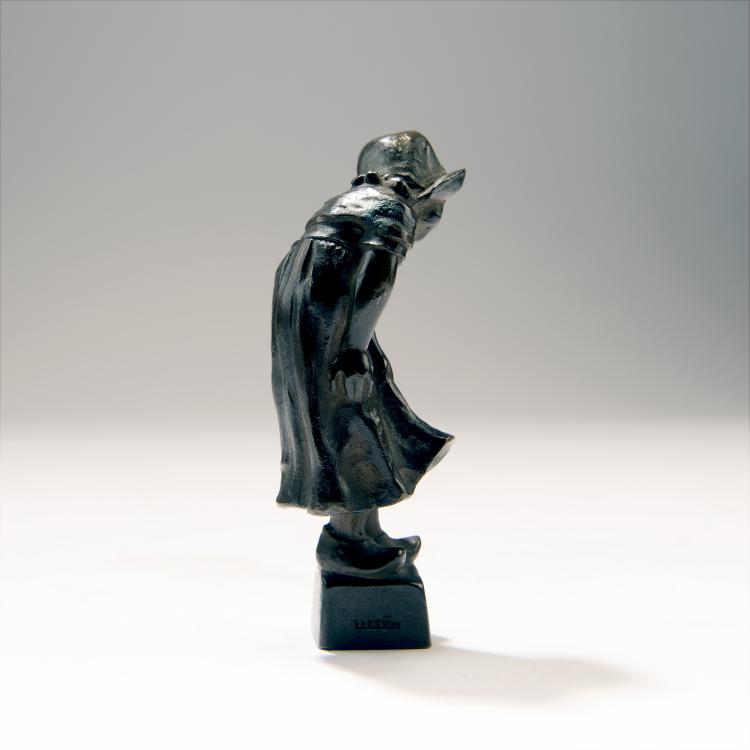 Bild 2 zu Objekt, Petschaft 'M&auml;dchen im Windsto&szlig;', 1900, K. & K. Kunst-Erzgiesserei, Wien, 141C 753