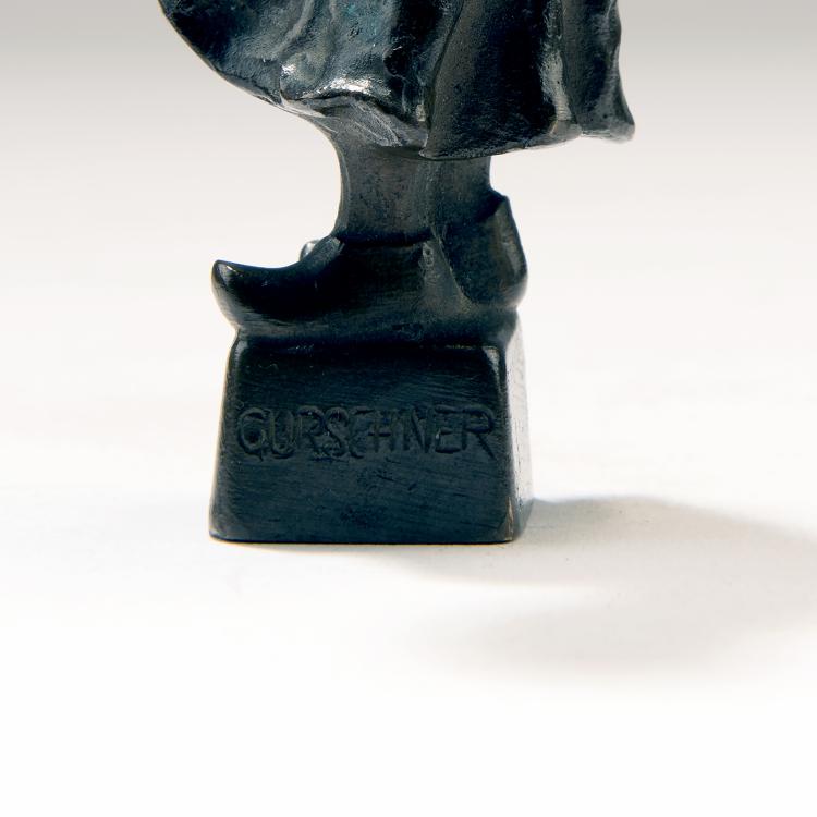 Bild 3 zu Objekt, Petschaft 'M&auml;dchen im Windsto&szlig;', 1900, K. & K. Kunst-Erzgiesserei, Wien, 141C 753