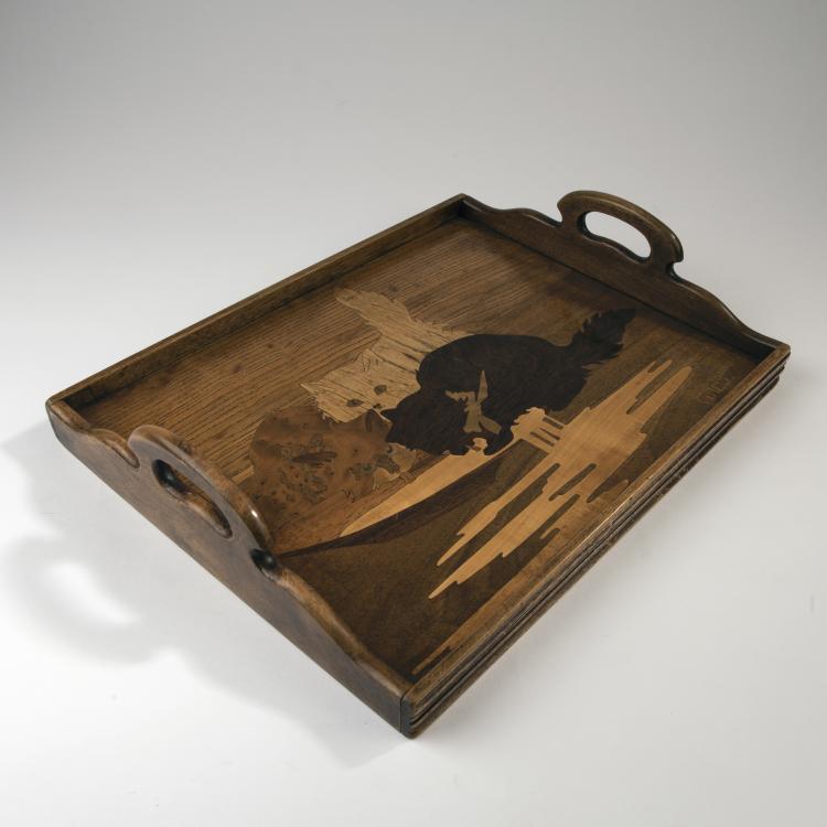 Bild 1 zu Objekt, Tablett 'Trois chats', um 1905, Gall&eacute;, Etablissements, Nancy, 141C 564