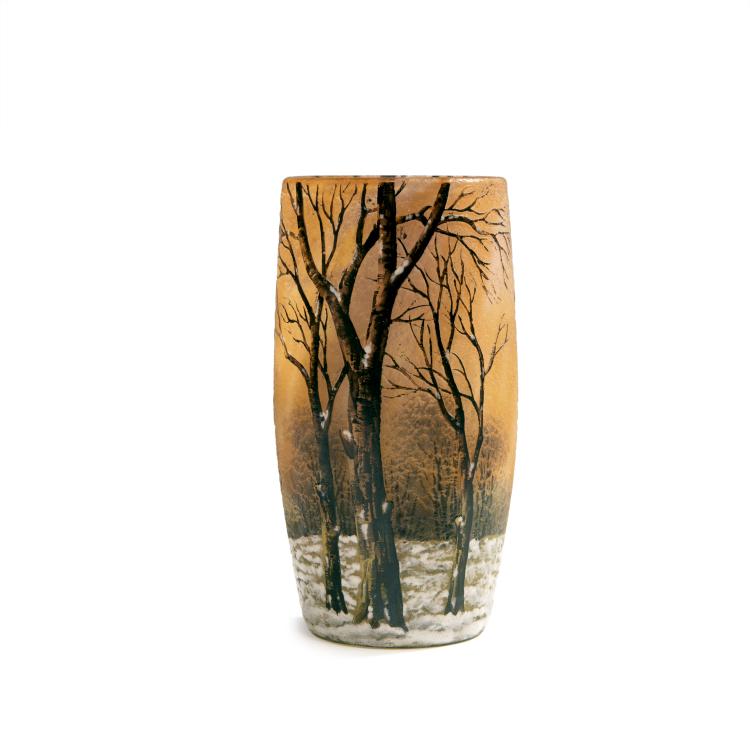 Bild 1 zu Objekt, Vase 'Cr&eacute;puscule sous la neige' oder 'Arbres en hiver', um 1906, Daum Fr&egrave;res, Nancy, 141C 419