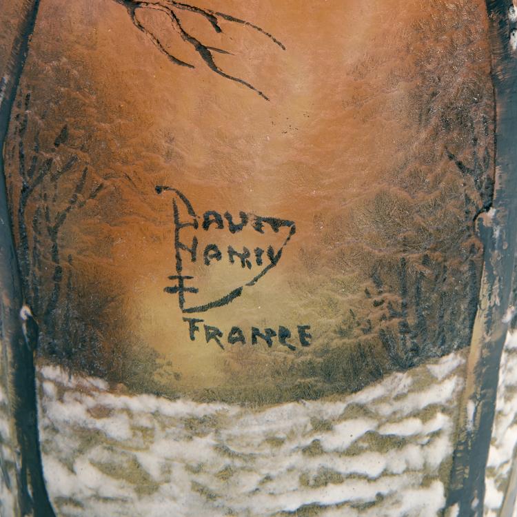 Bild 2 zu Objekt, Vase 'Cr&eacute;puscule sous la neige' oder 'Arbres en hiver', um 1906, Daum Fr&egrave;res, Nancy, 141C 419