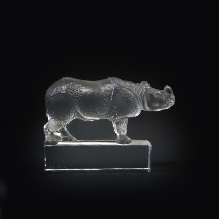 Hauptbild zu Objekt, 'Rhinoc&eacute;ros' paperweight, 1931, Lalique, Ren&eacute;, Wingen-sur-Moder, 141B 349