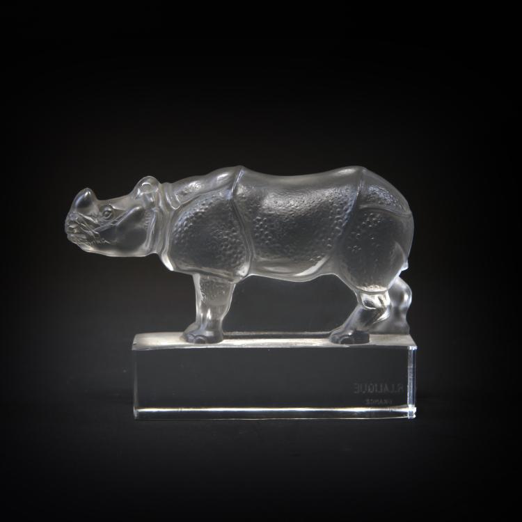 Bild 1 zu Objekt, 'Rhinoc&eacute;ros' paperweight, 1931, Lalique, Ren&eacute;, Wingen-sur-Moder, 141B 349