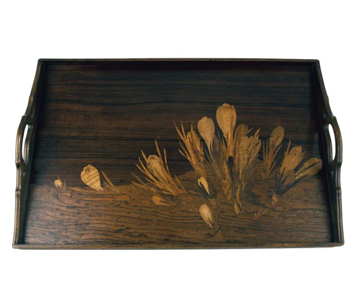 Hauptbild zu Objekt, Tablett 'Krokus', um 1900, Gall&eacute;, Emile, Nancy, 141C 563