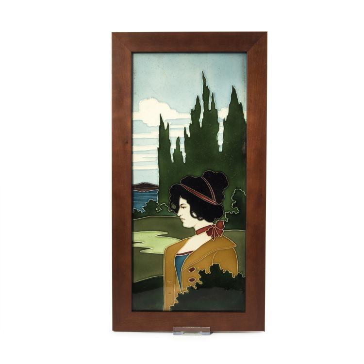 Hauptbild zu Objekt, Fliese, um 1900, Schwarz, J. von, N&uuml;rnberg, 141C 597