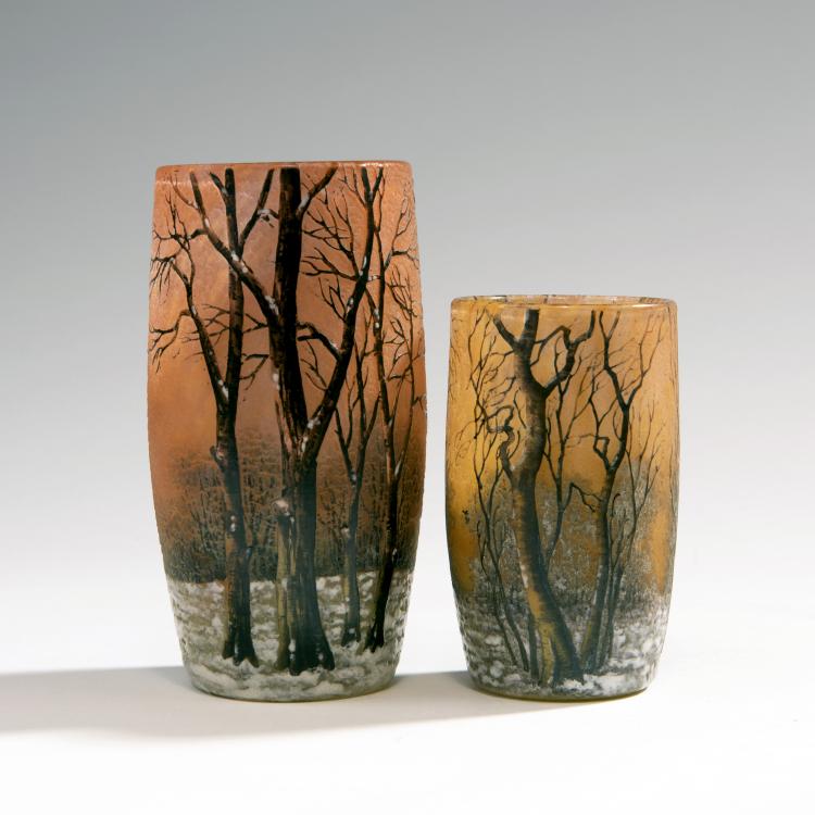 Bild 3 zu Objekt, Vase 'Cr&eacute;puscule sous la neige' oder 'Arbres en hiver', um 1906, Daum Fr&egrave;res, Nancy, 141C 420