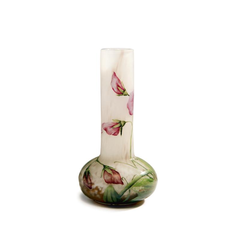 Hauptbild zu Objekt, Kleine Stangenvase 'Pois de Senteur', 1910, Daum Fr&egrave;res, Nancy, 141C 427