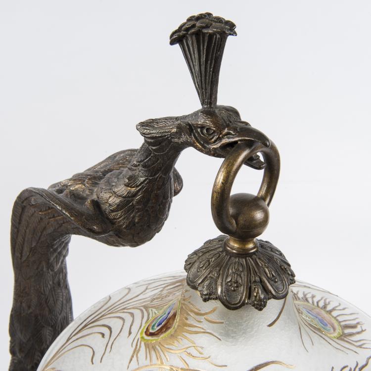 Bild 1 zu Objekt, Tischleuchte 'Paon', um 1910, Rollet, A. (zugeschrieben), 141C 635