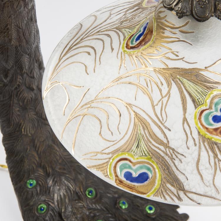 Bild 4 zu Objekt, Tischleuchte 'Paon', um 1910, Rollet, A. (zugeschrieben), 141C 635