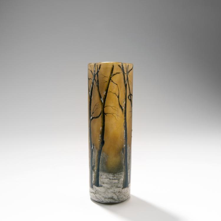 Bild 3 zu Objekt, Vase 'Cr&eacute;puscule Neige' oder 'Arbres en Hiver', um 1906, Daum Fr&egrave;res, Nancy, 141C 418