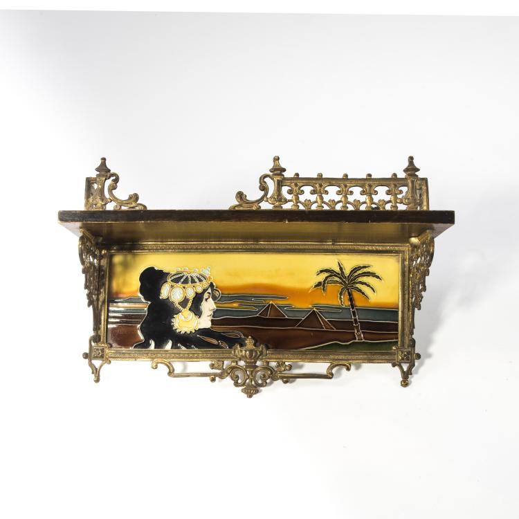 Bild 1 zu Objekt, Fliese '&Auml;gypten', um 1900, Schwarz, Johann von, N&uuml;rnberg, 141C 598